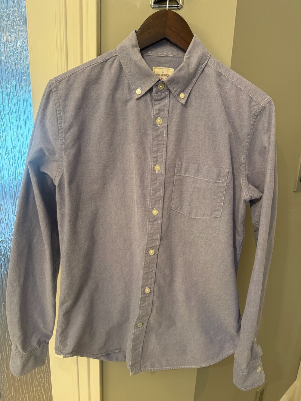 Gap Modern Oxford Blue Button Down Shirt Men’s Small 100% Cotton Long Sleeve